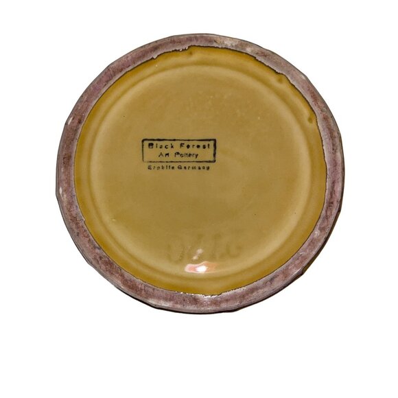 Vtg Black Forest Erphila Germany Gold Lidded Bee Beehive Farmhouse Honey Pot - Picture 7 of 10